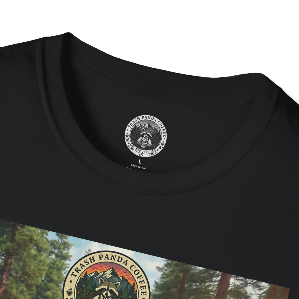 Raccoon Hippies Protest T-Shirt — 'No Caffeine'