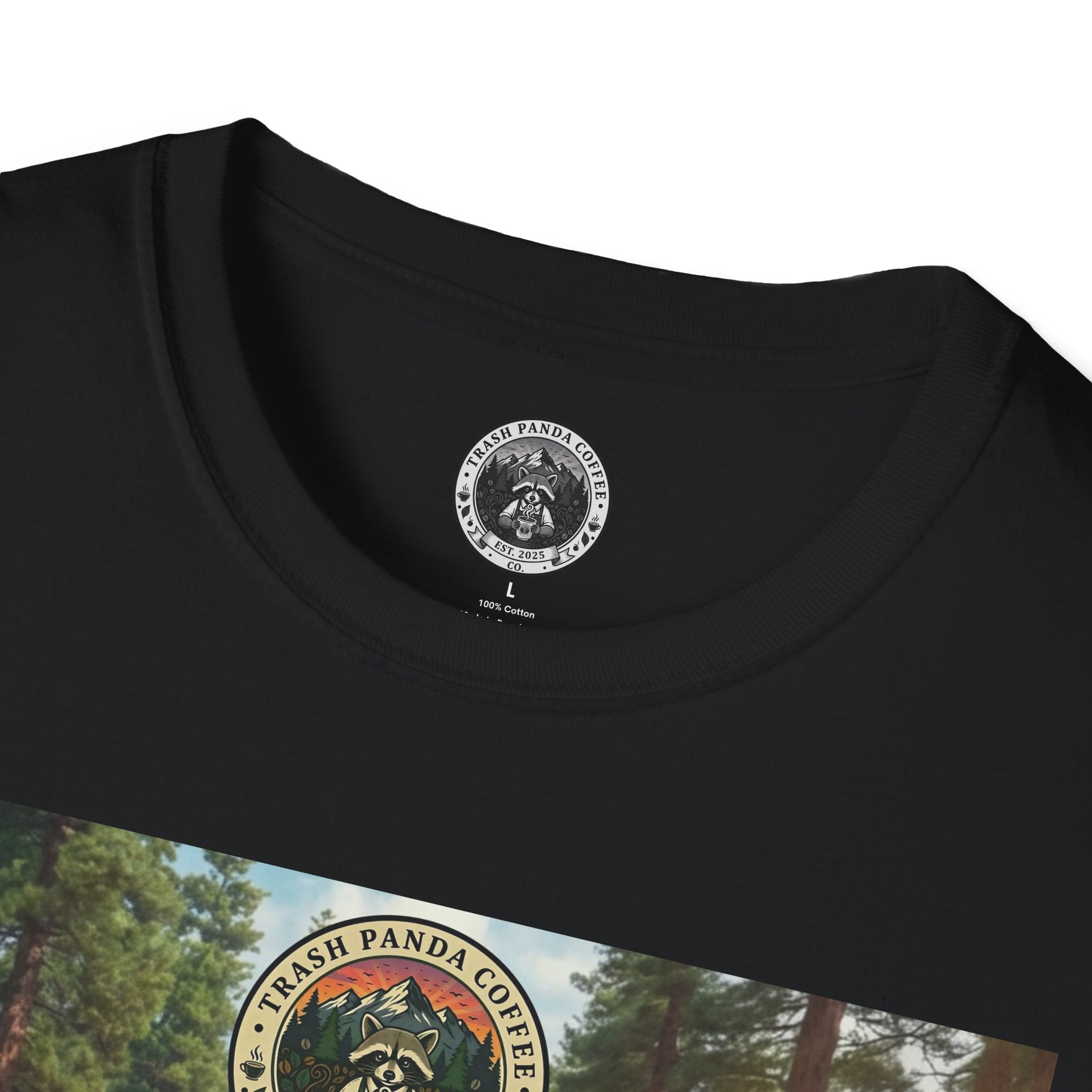 Raccoon Hippies Protest T-Shirt — 'No Caffeine'