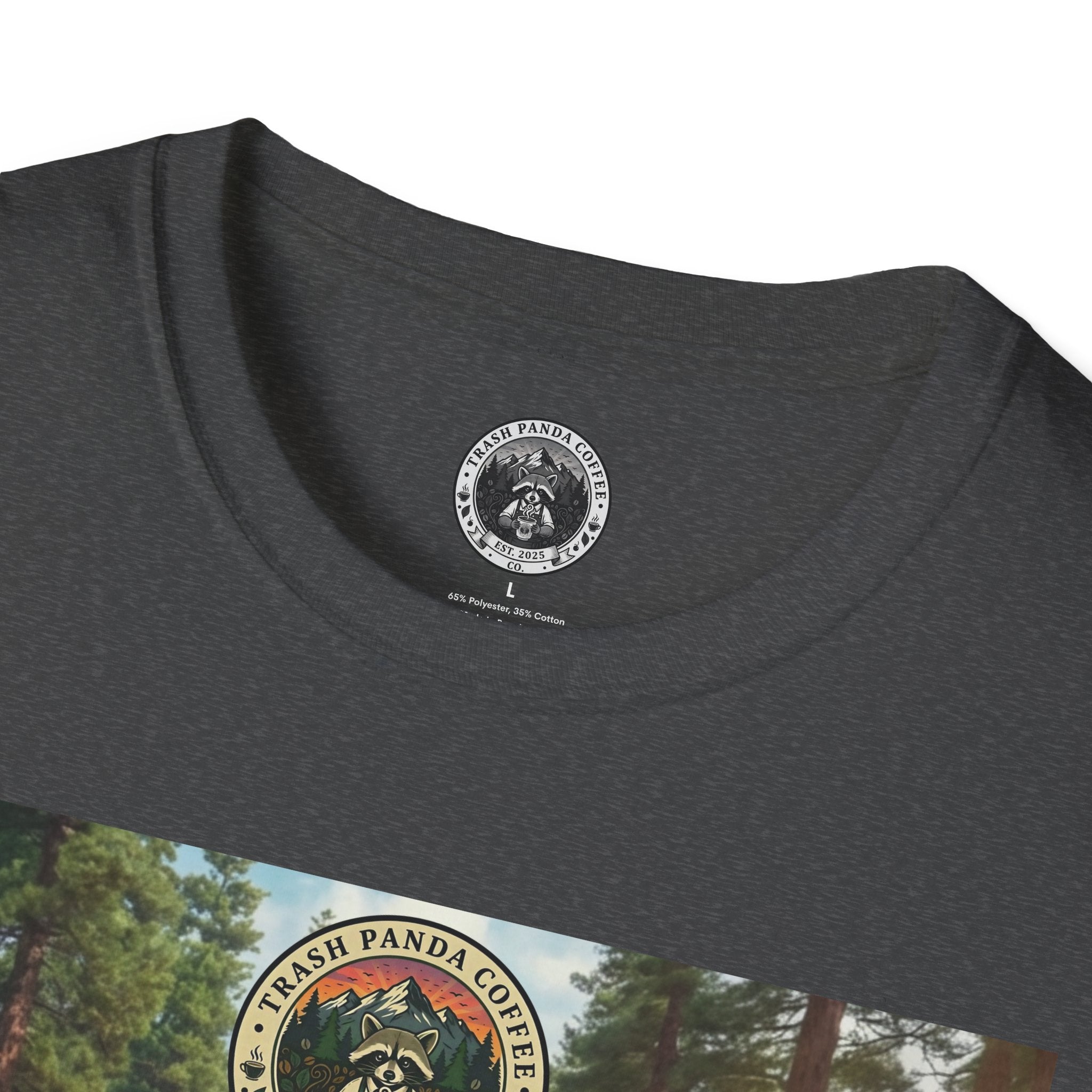 Raccoon Hippies Protest T-Shirt — 'No Caffeine'