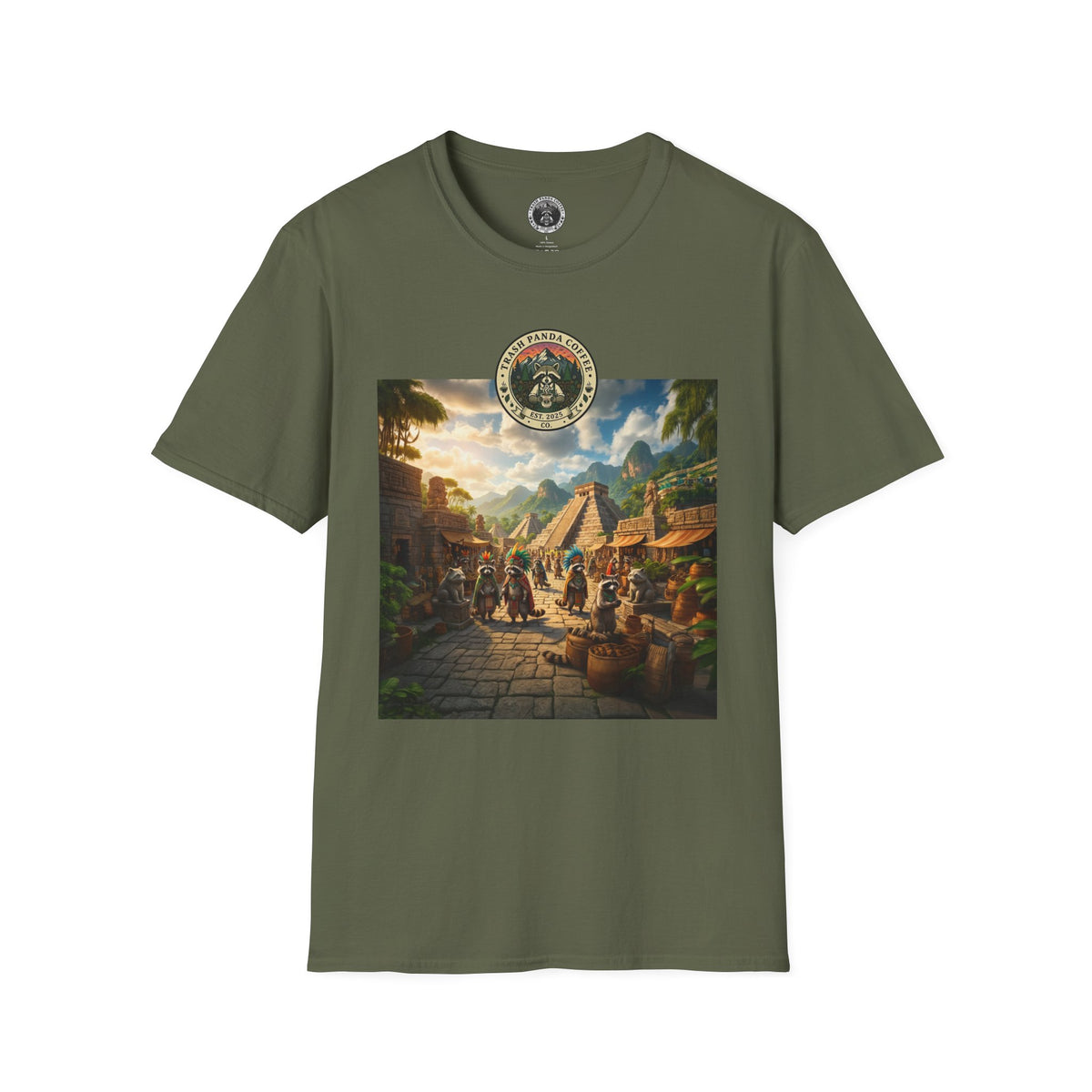 4/5 XL - Brew of the Gods Tee - Trash Panda Coffee Co