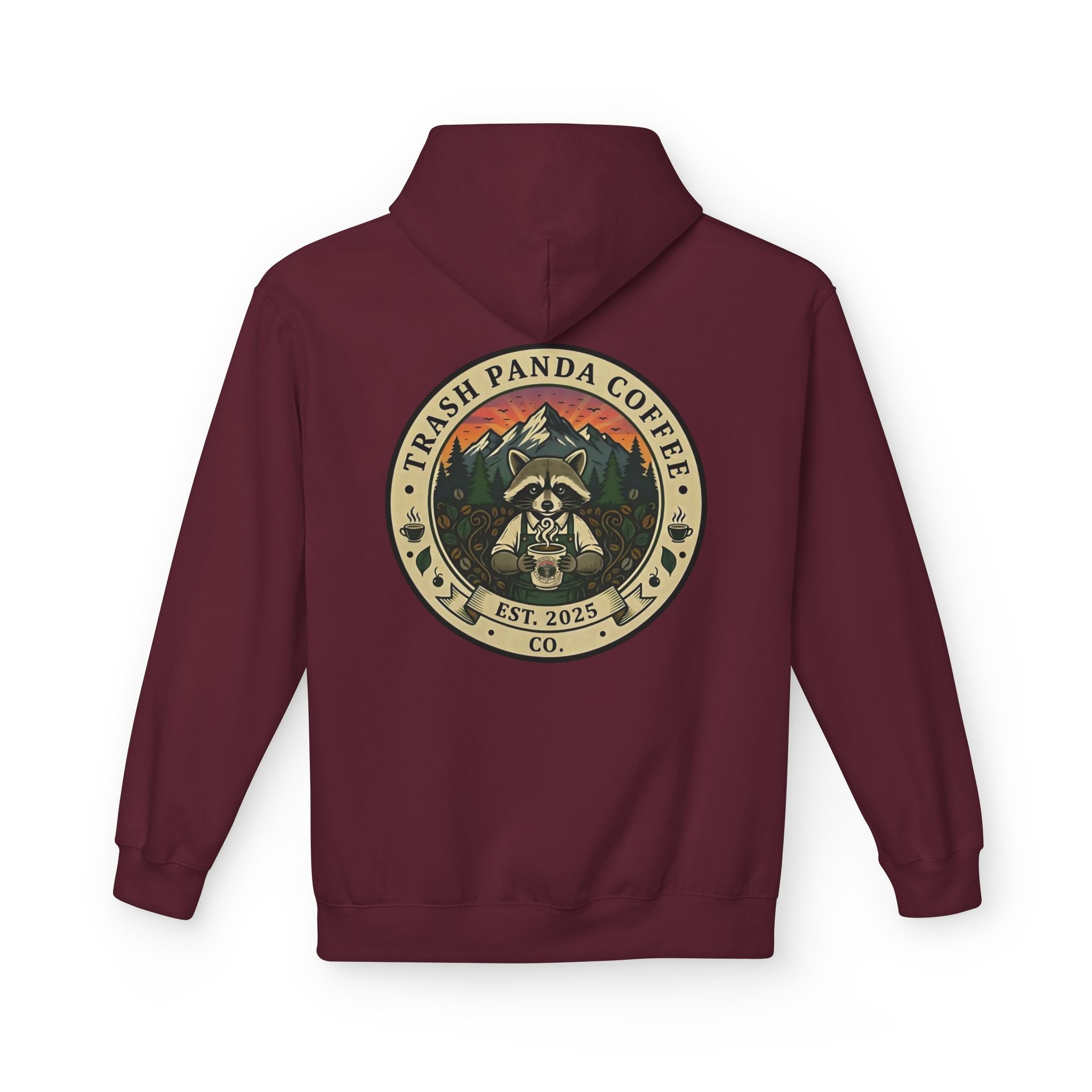 Trash Panda Coffee Logo Hoodie | Raccoon in space