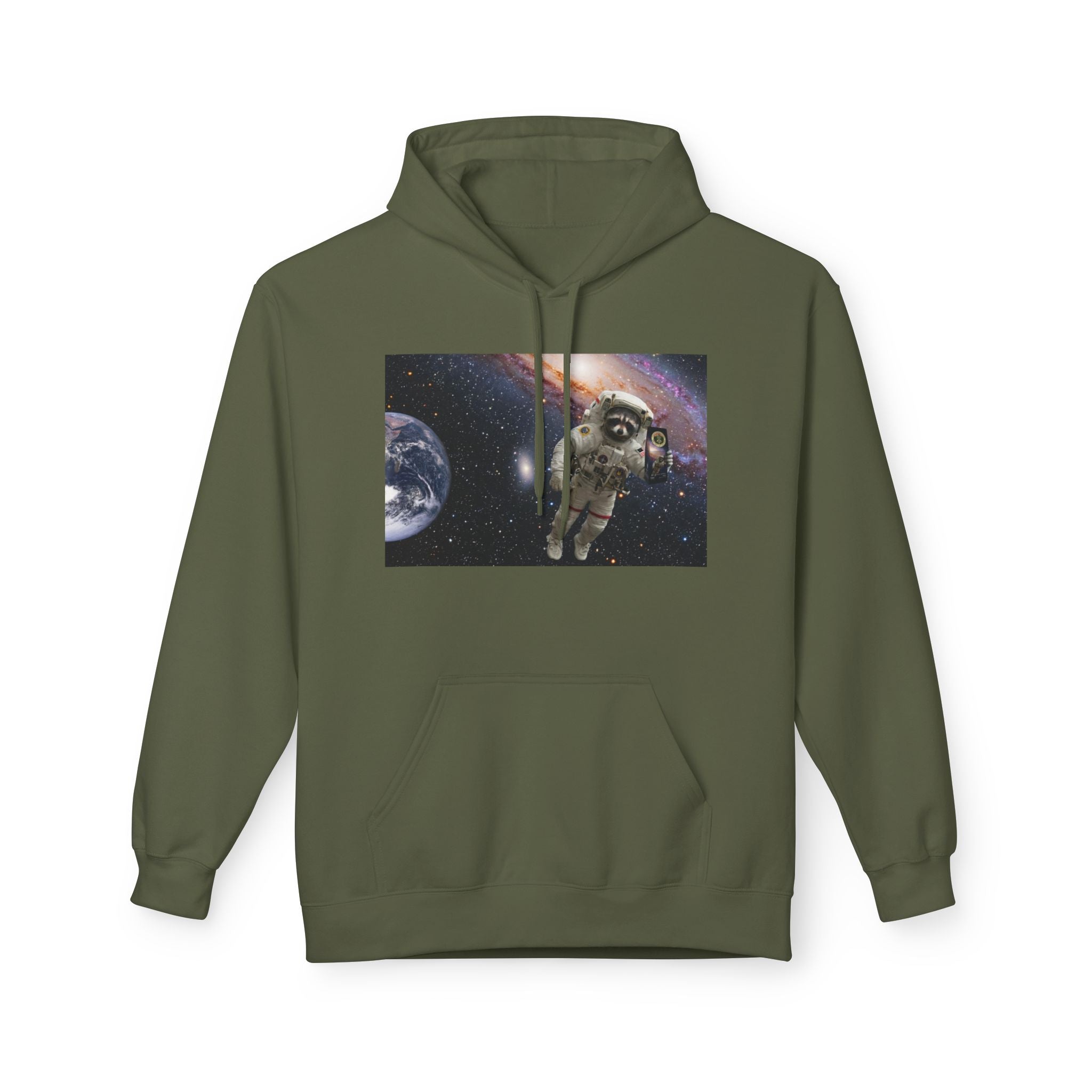 Trash Panda Coffee Logo Hoodie | Raccoon in space