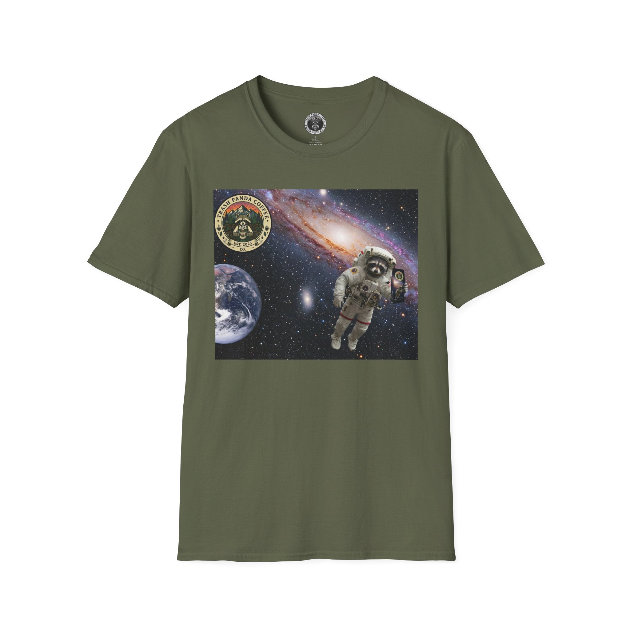 Raccoon Astronaut in Space | Trash Panda Coffee