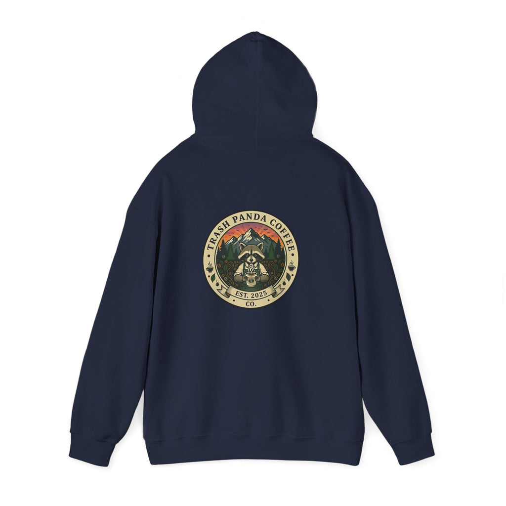 Trash Panda Coffee Hoodie - No Caffein Protesting Raccoons