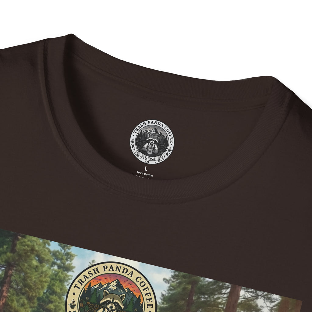 Raccoon Hippies Protest T-Shirt — 'No Caffeine'