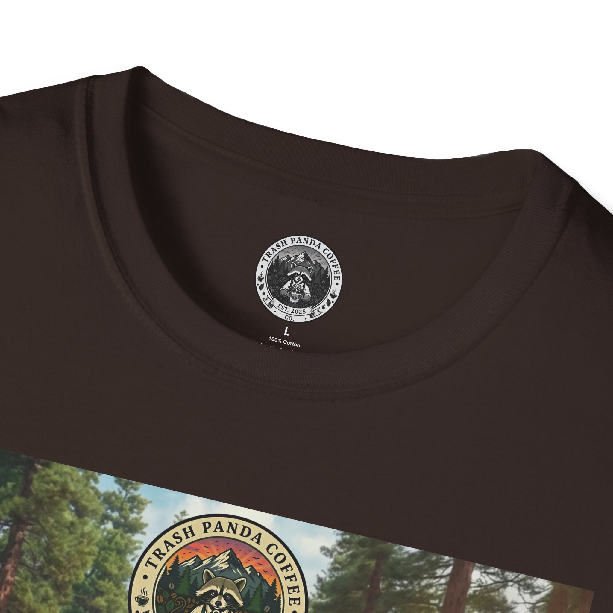 Raccoon Hippies Protest T-Shirt — 'No Caffeine'