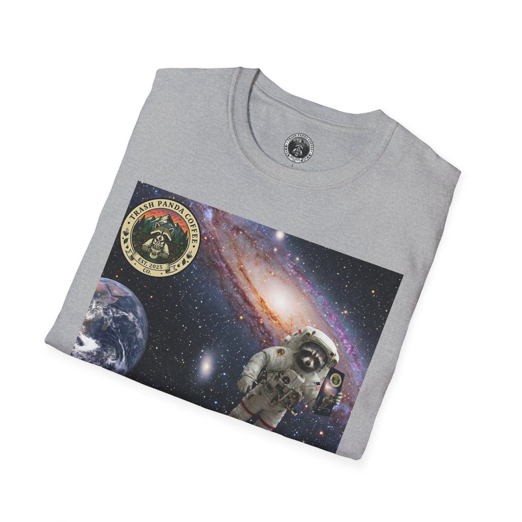 Raccoon Astronaut in Space | Trash Panda Coffee