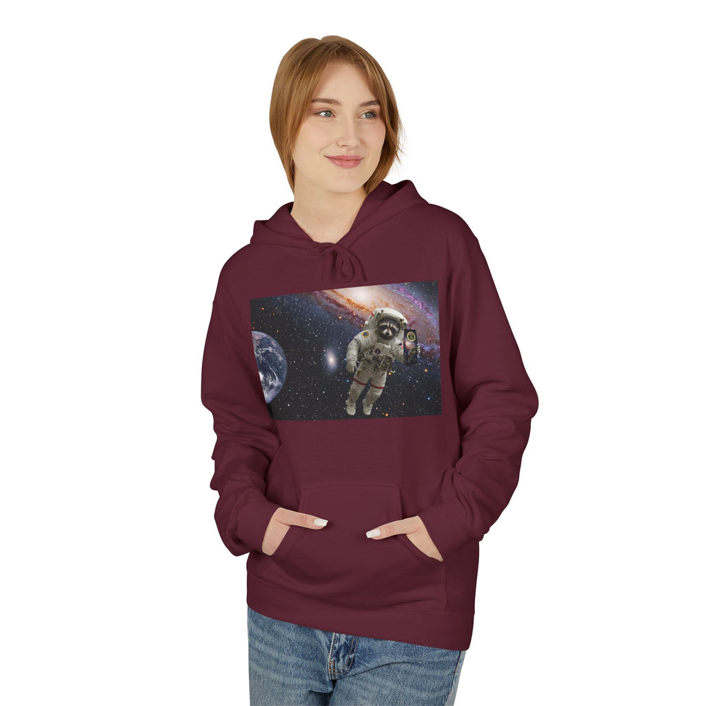 Trash Panda Coffee Logo Hoodie | Raccoon in space