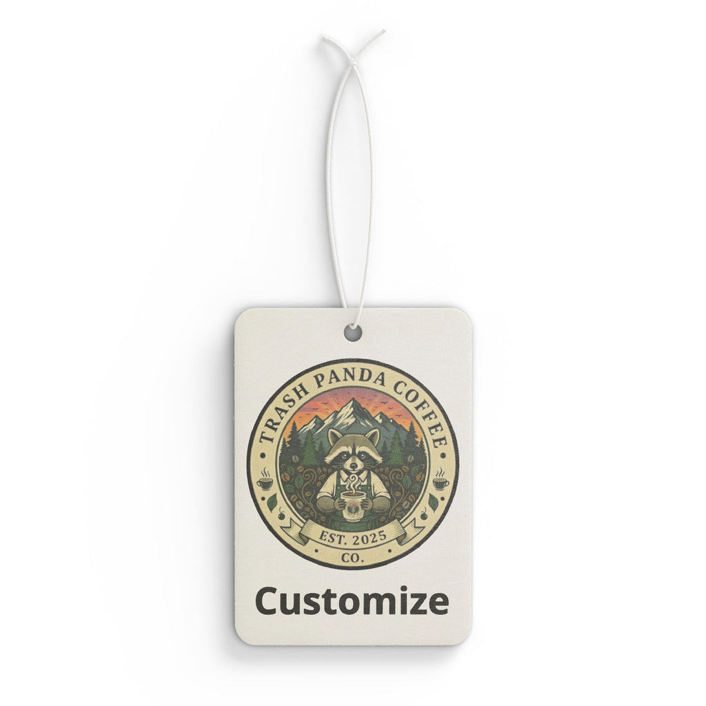 Car Air Freshener — Vintage 'Trash Panda Coffee Co.' Customizable Scented Tag