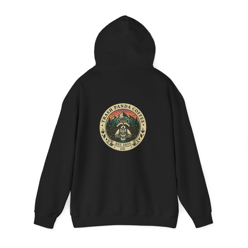 Trash Panda Coffee Hoodie - No Caffein Protesting Raccoons